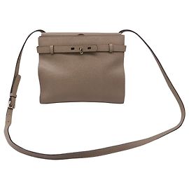 Borsa a tracolla Valextra Brera B-Tracollina in pelle di vitello Beige