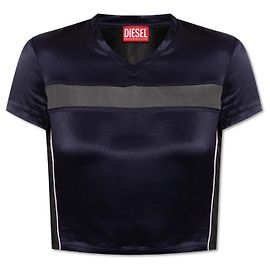 Diesel T-RACE Satin Top in Navy Blau