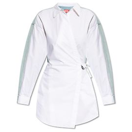 Vestido tipo camisa Diesel D-ELPHI-DEN blanco de algodón