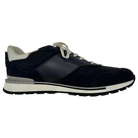 Berluti Run Track Sneakers in Black Suede and Leather