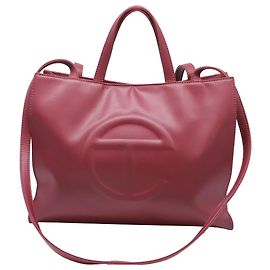 Autre Marque Borsa Telfar Medium Carry Tote Bag in pelle di vacchetta Burgundy