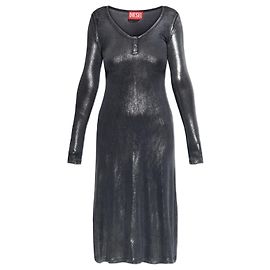 Diesel D-AMA-LS Kleid Silber Metallic Midi