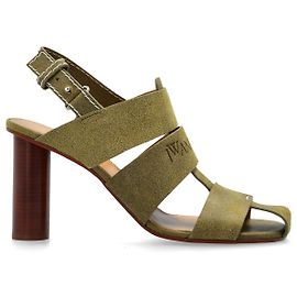 Sandali con tacco JW Anderson in pelle verde