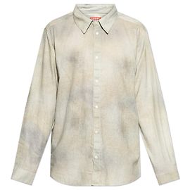 Diesel S-LEIE-SHORT Linen Shirt Cream