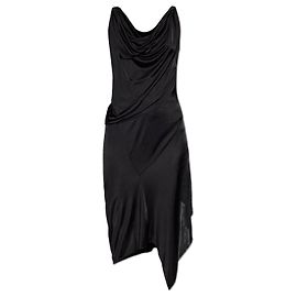 Vestido midi negro de tirantes Dsquared2 en viscosa