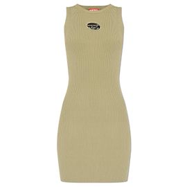 Diesel M-CADDIX Kleid grün gerippt