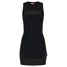 Diesel M-SLENDER Kleid schwarz aus Wolle