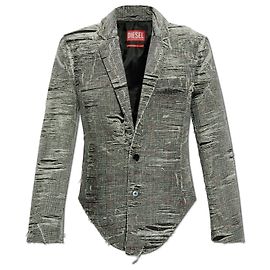 Diesel DE-PHONIX-FSG Blazer Grau Baumwolle Karo