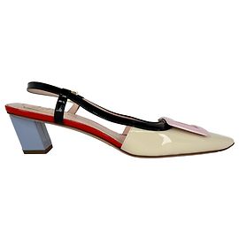 Roger Vivier Belle Vivier 45 Slingback Pumps aus multicolorigem Lackleder