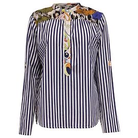 Blusa a maniche lunghe stampata La Prestic Ouiston in cotone multicolore