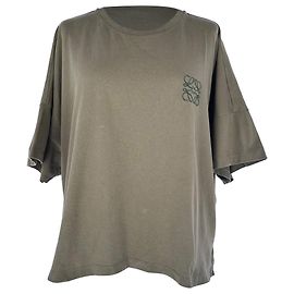 T-shirt Loewe girocollo a maniche corte in cotone verde oliva