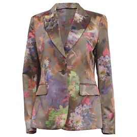 Etro einreihiger Blazer mit Blumenprint aus multicoloured Baumwolle