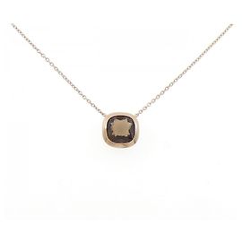 Autre Marque Vendome Au750 Pink Gold Smoky Quartz Halskette