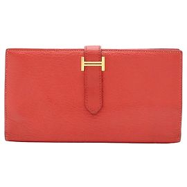Carteira Longa Bi-fold Hermès Bearn Soufflé