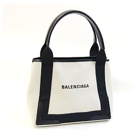 Balenciaga Navy Cabas Tote Bag