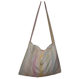 inconnue Baumwoll-Schultertasche mit Pastellstreifen