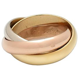 Cartier Trinity Ring Dreifarbiges Gold Größe 50