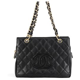Borsa Chanel in pelle di vitello grana nera