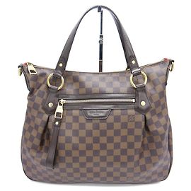Bolsa de Ombro Louis Vuitton Evora MM Damier Ebene