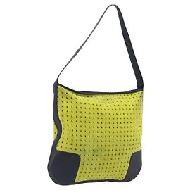 LOEWE Shoulder Bag Suede Yellow Gold Auth 209832 - Jerrillo