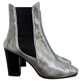 Chanel Stiefeletten silber T.36