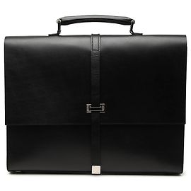 Sac business porte-documents Gucci en cuir de veau noir