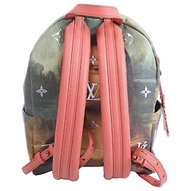 Louis Vuitton x Jeff Koons Masters Collection Da Vinci Palm Springs PM Backpack in Pink x Green M43375