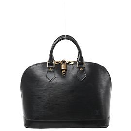 Sac à main Louis Vuitton Alma PM en cuir Epi noir M40302