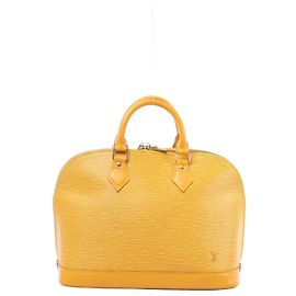 Bolso de mano Louis Vuitton Alma de piel Epi en Amarillo M52149