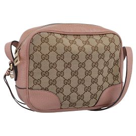 Gucci GG Supreme Canvas Schultertasche Beige Gold