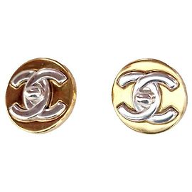 Chanel Timeless Clip-Ohrringe Gold und Silber (1997)