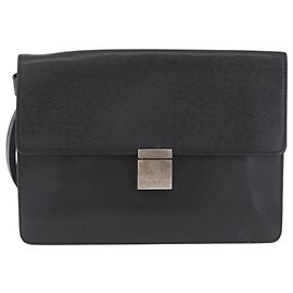 LOUIS VUITTON Taiga Selenga Clutch Bag Ardoise M30782 LV Auth 211057A - Jerrillo