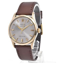 Rolex Oyster Perpetual Air King Automatic Gold Plated and Leather 34