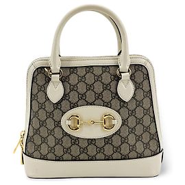 Gucci Horsebit 1955 Top Handle GG Coated Canvas with Leather Small