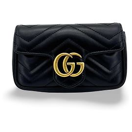 Gucci GG Marmont Flap Matelassé Leather Super Mini