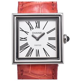 Chanel Vintage Mademoiselle Quartz Leder & Stahl