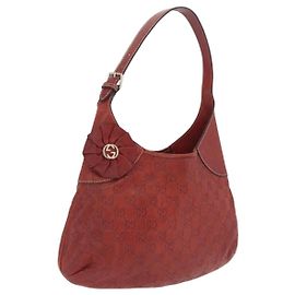 Gucci Trophy GG Canvas with Leather Small