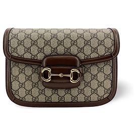 Gucci Horsebit 1955 GG Coated Canvas with Leather Small