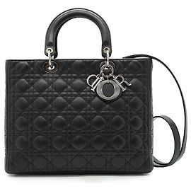 Lady Dior Large Cannage Lambskin