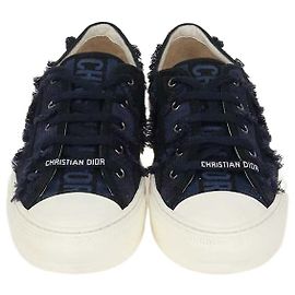 Sneakers Christian Dior Walk 'n' Dior in tela blu navy