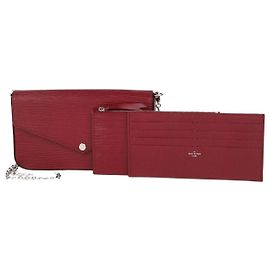 Bolso Pochette Felicie de piel Epi roja Louis Vuitton