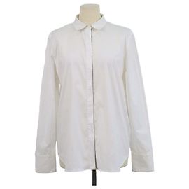 Brunello Cucinelli Langarmshirt aus weißem Baumwoll-Popeline-Mix