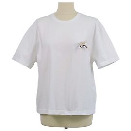 Jacquemus Le Noeud Rundhals T-Shirt aus weißer Baumwolle