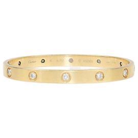 Bracciale Cartier Classic Love Bangle in Oro Giallo 18k e Diamanti Misura 18