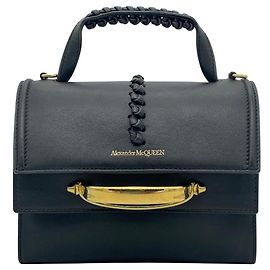 Sac à main Alexander McQueen The Story en cuir noir