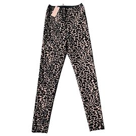 Alaïa Leggings leopardati in lana e viscosa