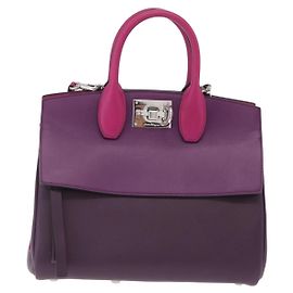Salvatore Ferragamo Studio Leather Medium Satchel