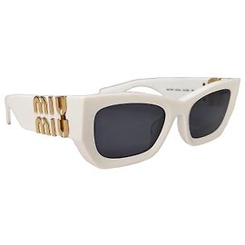 Miu Miu Occhiali da sole SMU 09W in acetato bianco e oro
