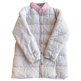 Christian Dior No.1 Rhinestone Long Puffer Jacket with Pink Fur