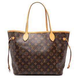 Saco Tote Louis Vuitton Monogram Neverfull MM Castanho